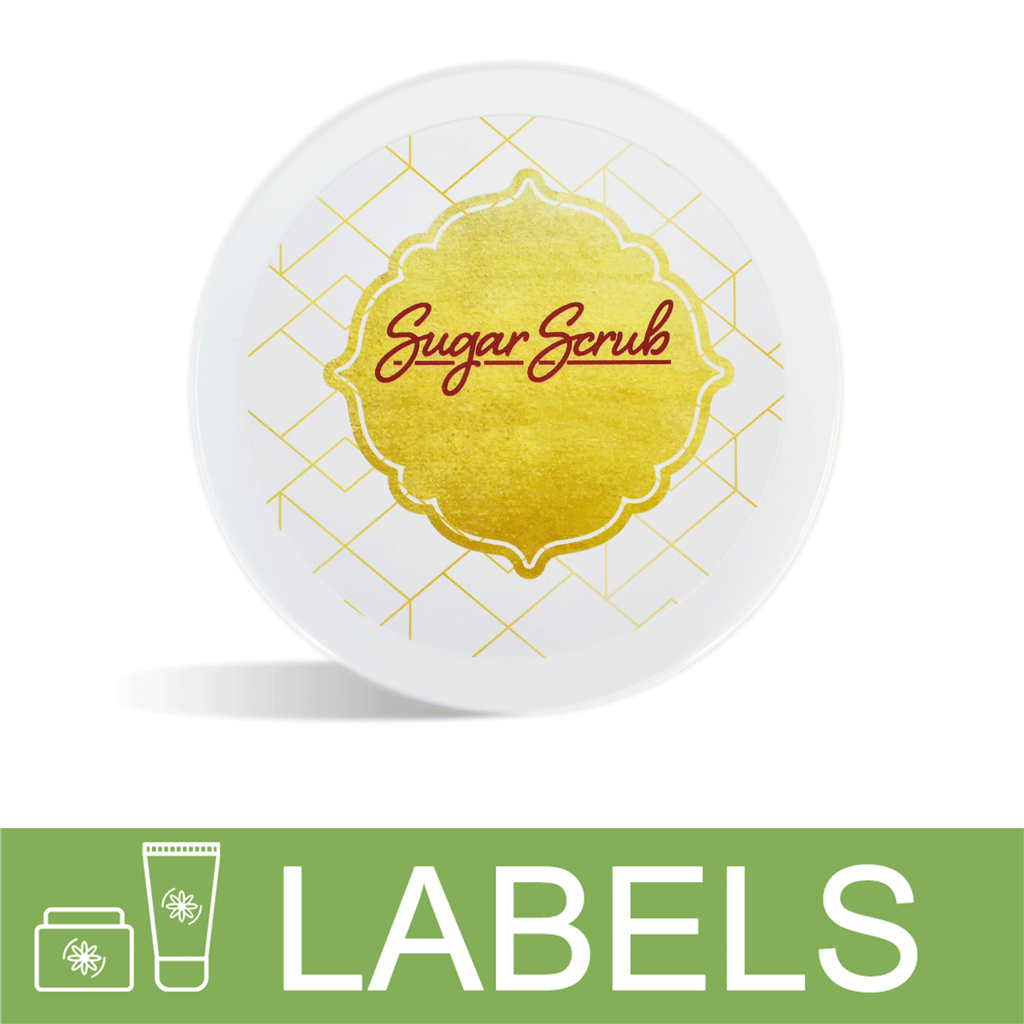 Golden Sugar Scrub Label
