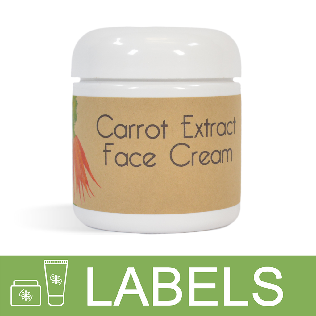 Carrot Extract Face Cream Label