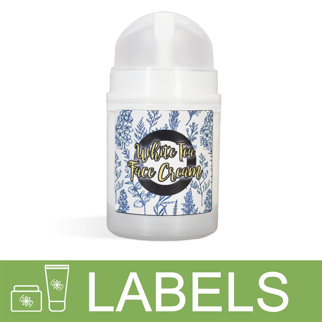 White Tea Face Cream Label