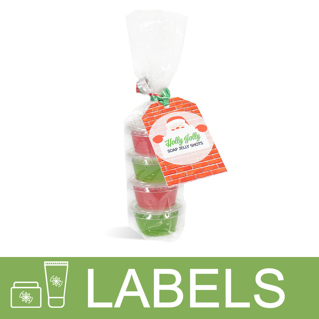 Holly Jolly Soap Jelly Shots Label