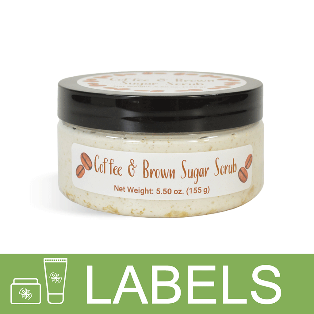 Coffee and Brown Sugar Scrub Side Label