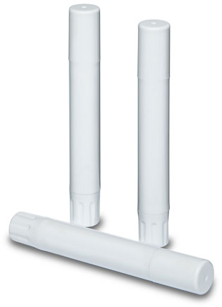 0.07 oz White Slimline Lip Balm Tube & Cap Set - Zoom Media 1