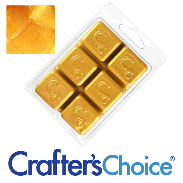 Dark Gold Shimmer Mica Soap Color Blocks - Zoom Media 1