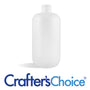 12 oz White HDPE Boston Round Bottle - 24/410 - Zoom Thumbnail Media 1