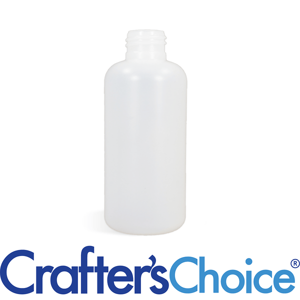 4 oz Natural HDPE Boston Round Bottle - 24/410 - Zoom Media 1