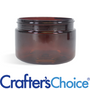 2 oz Amber Heavy Wall Plastic Jar - 58/400 - Zoom Thumbnail Media 1