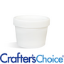 3.4 oz White Plastic Pot & Lid Set - Zoom Thumbnail Media 1