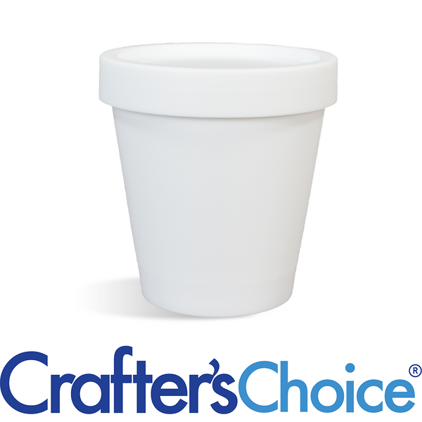 6.7 oz White Plastic Pot & Lid Set - Zoom Media 1