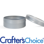 4 oz Silver Shallow Rustproof Tin & Screw Top Set - Zoom Thumbnail Media 1