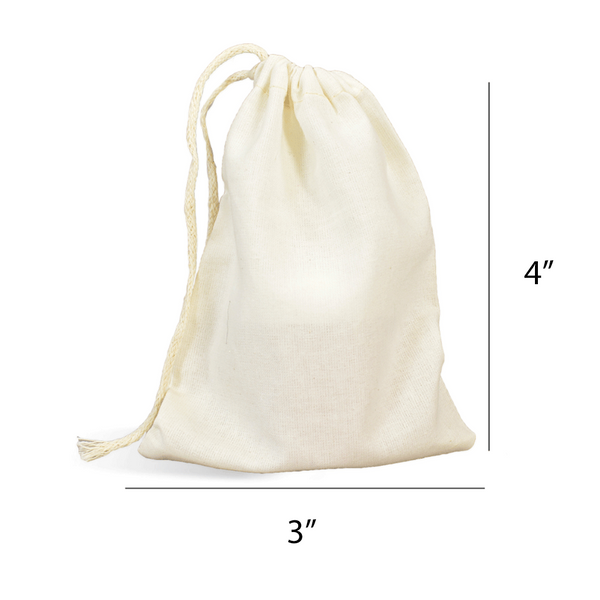 Muslin Bags, 3x4 - Zoom Media 1