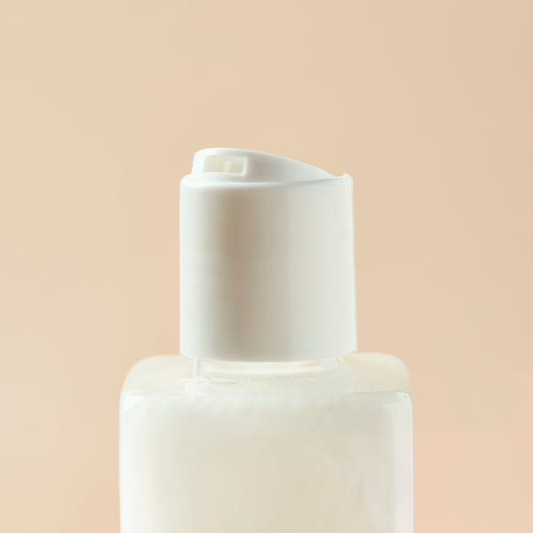 24/410 White Smooth Disc Top Cap - Zoom Media 1