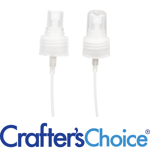 20/410 Natural Ribbed Sprayer Top - Clear Cap - Zoom Media 1