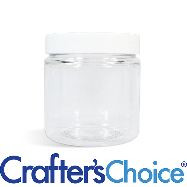 2 oz Clear Basic Jar & White Straight Top Set - Zoom Media 1