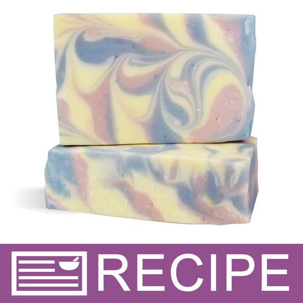 Rose Quartz & Serenity Blue Column Swirl CP Soap Recipe