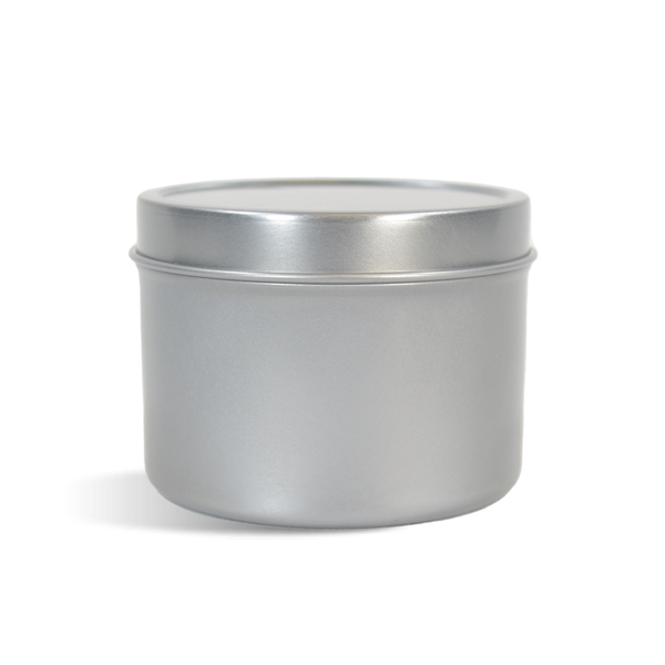 4 oz Silver Candle Tin - Zoom Media 1