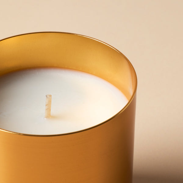 8 oz Aluminum Candle Jar - Gold - Zoom Media 2