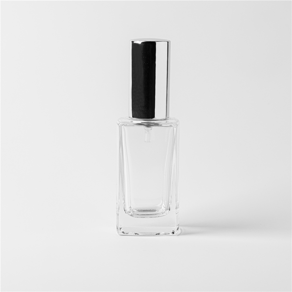 1.25 oz Clear Glass Perfume Bottle with Silver Spray Top - Zoom Media 1