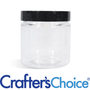 4 oz Clear Basic Jar & Black Straight Top Set - Zoom Thumbnail Media 1