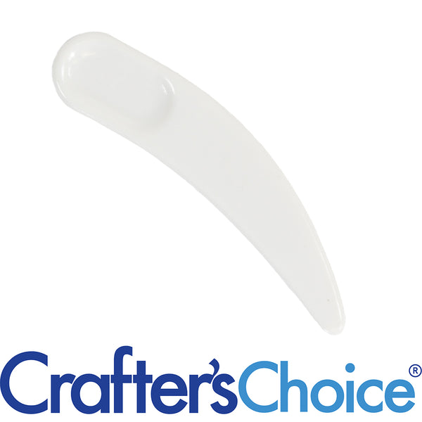 Spatula - 2.3" (Curved White Plastic) - Zoom Media 1