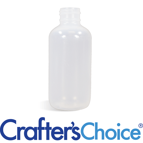 6 oz Natural LDPE Boston Round Bottle - 24/410 - Zoom Media 1