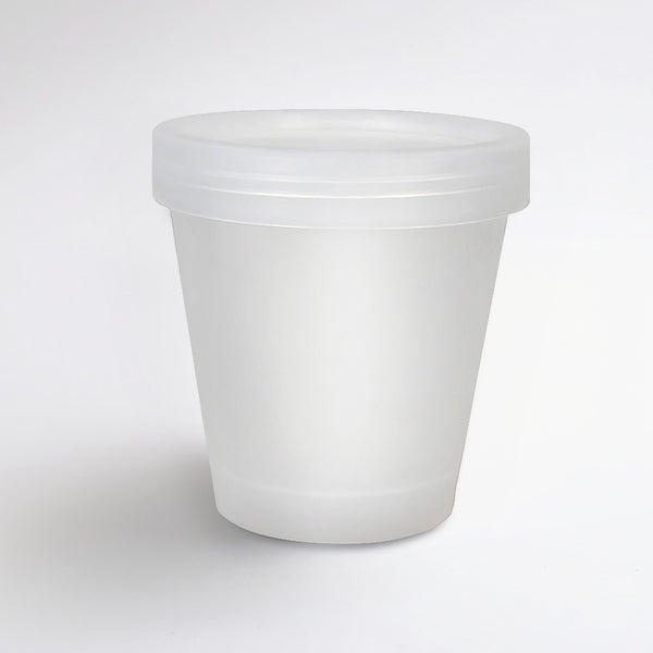 6.7 oz Natural Plastic Pot & Lid Set - Zoom Media 1