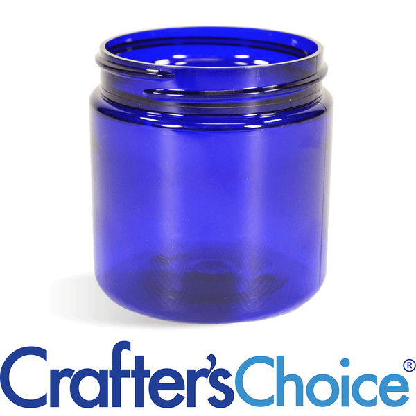 8 oz Blue Basic Plastic Jar - 70/400 - Zoom Media 1