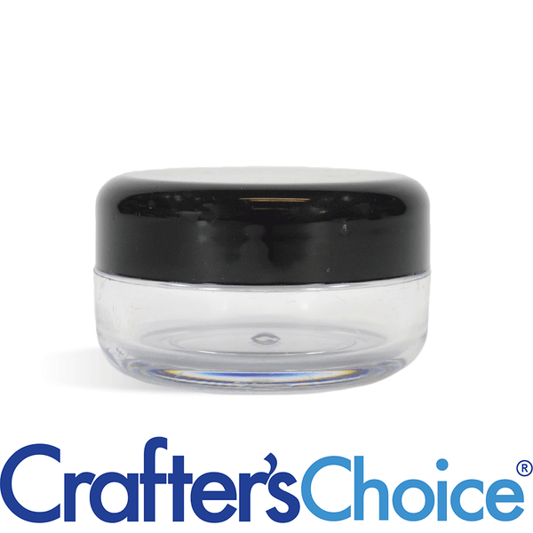 0.33 oz Clear Jar & Black Top - Zoom Media 1