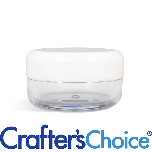 0.33 oz Clear Jar & White Top - Zoom Media 1