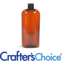 8 oz Amber Cosmo Oval Plastic Bottle - 24/410 - Zoom Thumbnail Media 1