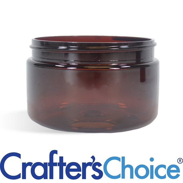 4 oz Amber Heavy Wall Plastic Jar - 70/400 - Zoom Media 1