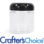 8 oz Clear Basic Jar & Black Dome Top Set - Zoom Thumbnail Media 1