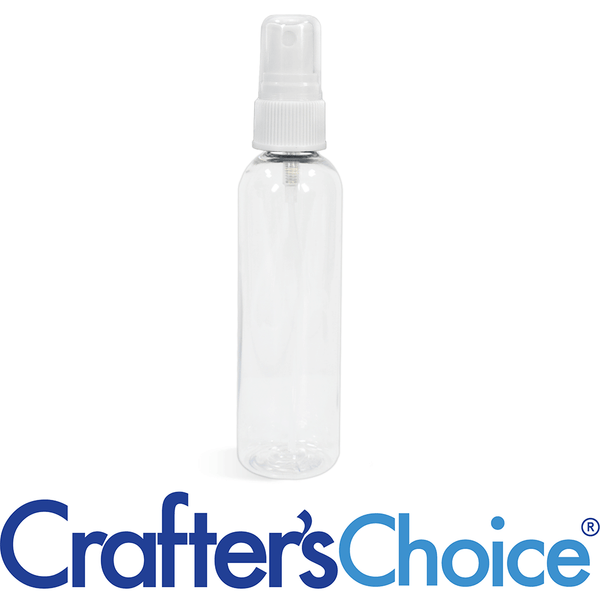 8 oz Clear Bullet Bottle with White Ribbed Sprayer - Zoom Media 1