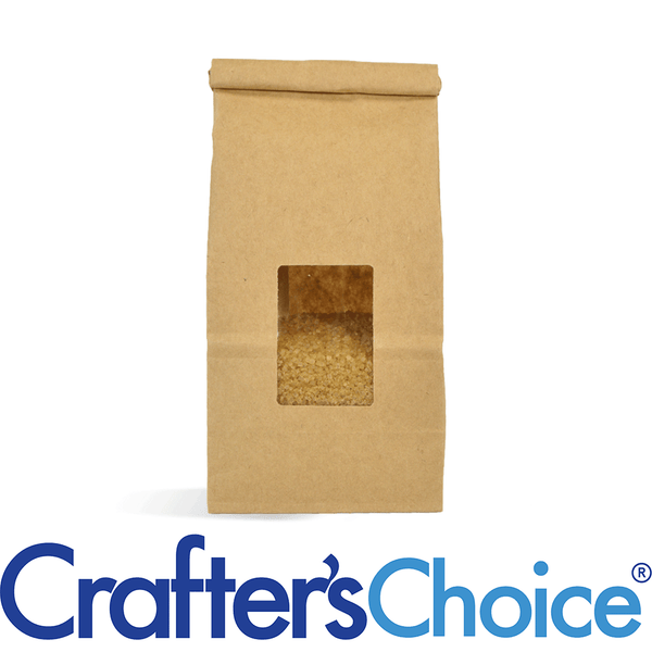 Kraft Window Tin Tie Bag - 1/2 Pound (Medium) - Zoom Media 1