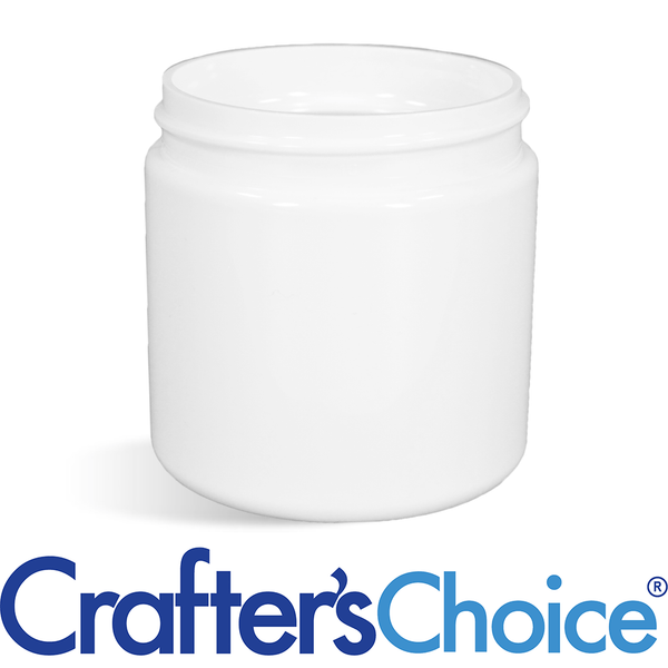 8 oz White Basic Plastic Jar - 70/400 - Zoom Media 1