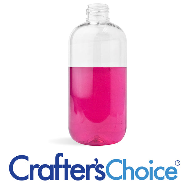 8 oz Clear Modern Boston Bottle - 24/410 - Zoom Media 1