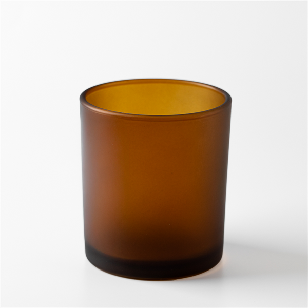 10 oz Frosted Amber Glass Tumbler Jar - Zoom Media 1