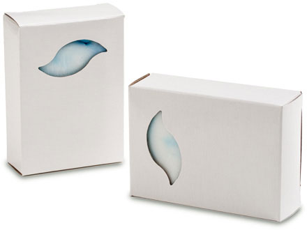 Large Soap Box White Leaf Design - Zoom Media 1