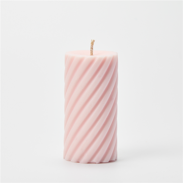 Swirl Pillar Silicone Candle Mold - Zoom Media 1