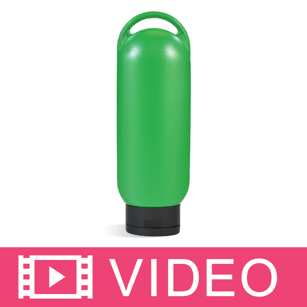 6 oz Green Tottle Bottle & Black Cap Set (Surplus)