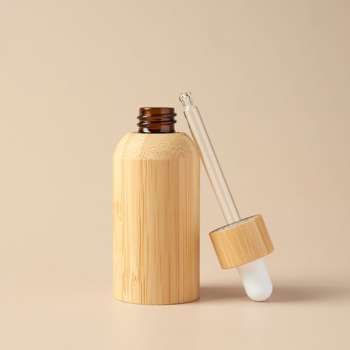 1 oz Bamboo Dropper Bottle - close-up