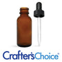 1 oz Amber Glass Bottle & Dropper Top - 20/400 - Zoom Thumbnail Media 1