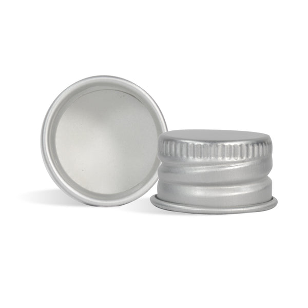 20/410 Silver Aluminum Cap with Liner - Zoom Media 1