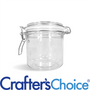 7 oz Clear Round PET Bail Jar & Lid Set - Zoom Thumbnail Media 1