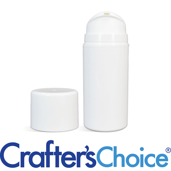 3.5 oz White Airless Bottle w/ White Pump Set - Zoom Media 1