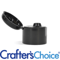 24/410 Black Smooth Flip Top Cap