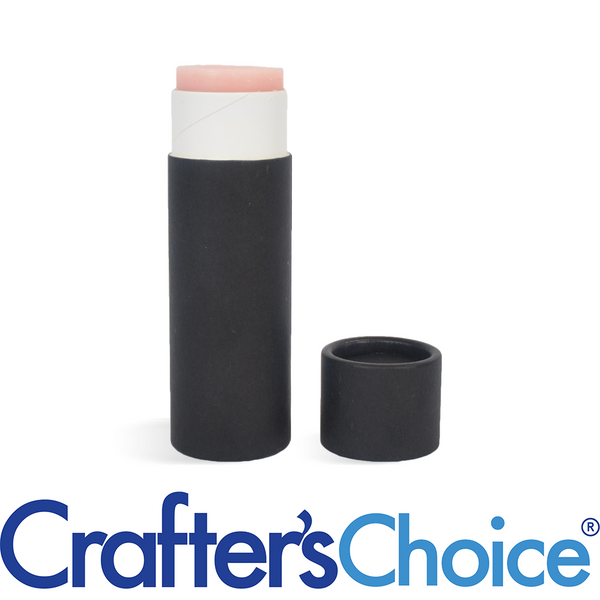 1 oz Black Paperboard Tube & Cap Set - Push Up - Zoom Media 1