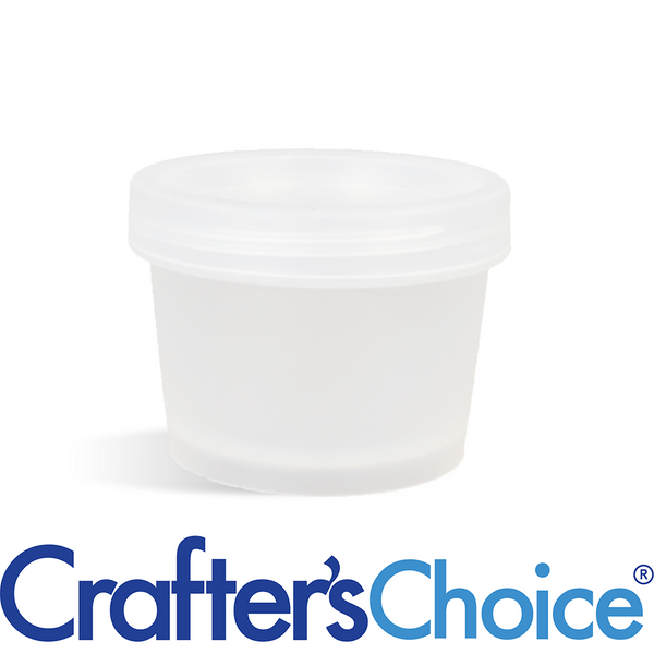 3.4 oz Natural Plastic Pot & Lid Set - Zoom Media 1