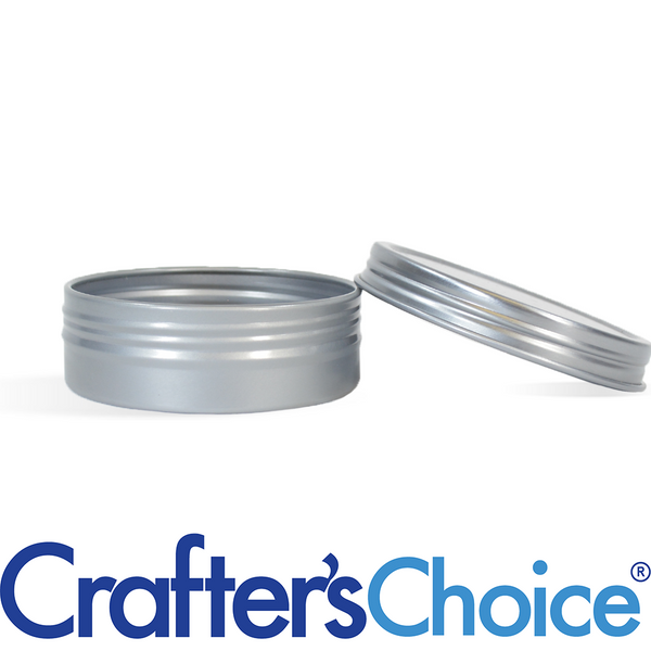1 oz Silver Shallow Rustproof Tin & Screw Top - Zoom Media 1