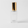 0.54 oz Clear Glass Perfume Bottle with Gold Spray Top