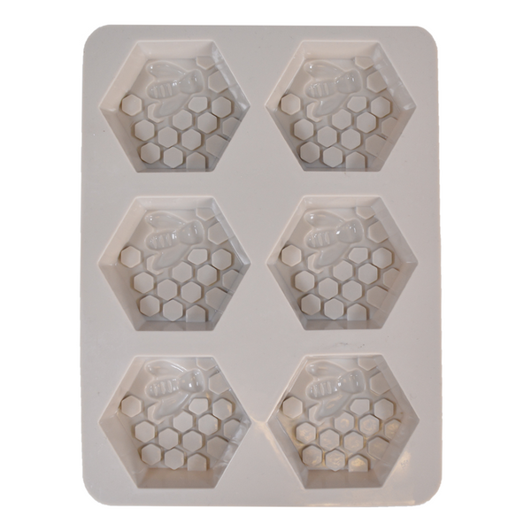Honeycomb with Bee Silicone Soap Mold - Zoom Media 1